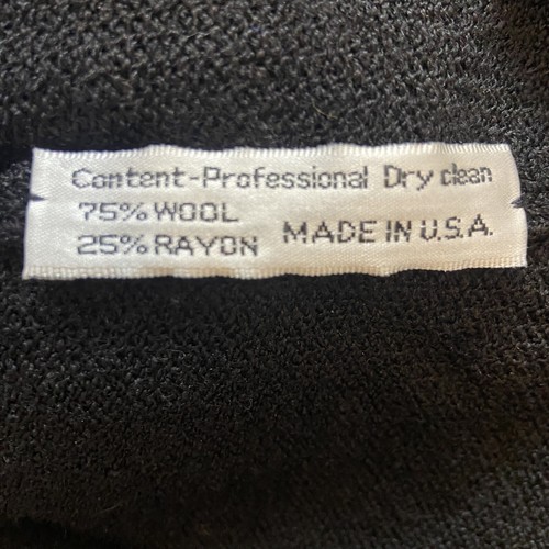 Cárdigan Vintage Don Sayres Negro Mezcla Lana Mujer Talla 8 Botones Dorados Años 90 EE. UU. - Imagen 10 de 11