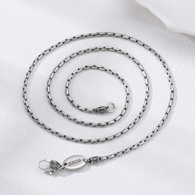 I07 flache Ankerkette Mantra Vajra buddhistisch 2 mm Silber 925 Länge wählbar
