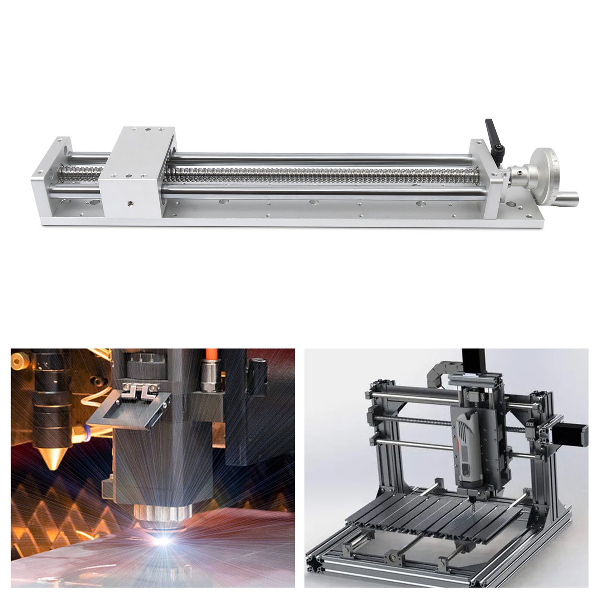 New Manual CNC Sliding Table 400mm Cross Slide SFU1605 Ballscrew