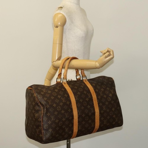 LOUIS VUITTON Monogram Keepall 50 Boston Bag M41426 LV Auth 124136 - Imagen 21 de 21