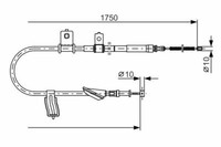 Seilzug, Feststellbremse Links Passend FüR Subaru Bosch 1987482352