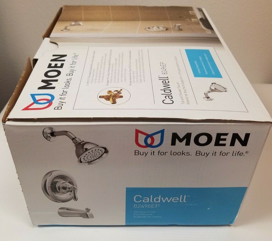 Moen Caldwell Chrome Finish 82496EP Tub and shower faucet with Valve eBay