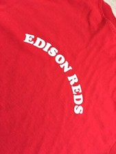 Vintage T Shirt Edison Reds 80  s Size XLarge Red
