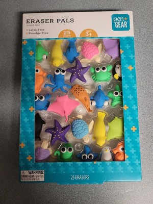 Pen+Gear Eraser Pals 25 Sea Life Latex and Smudge Free