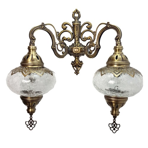 Turkish Moroccan Ottoman Glass Table Floor Chandelier Wall Lamp Light Sconce - Picture 46 of 47