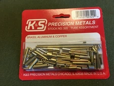 K&S Assortment Brass Copper Rod & Tube Aluminum Tubing Hobby Sizes #320