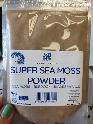 All Natural  SUPER Sea Moss powder 4 Oz Bag, From Peru, Best By Dec. 2026 NIB