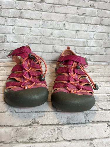 Keen Kids Newport H2 1014267 Pink Round Toe Drawstring Waterproof Sandals Sz 4 - Picture 5 of 16