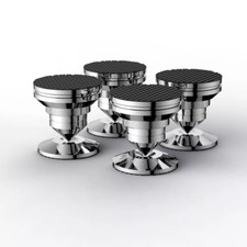 4Set Picchetti Audio Regolabili Acciaio Inox Giradischi ISOLAMENTO Stand Piedini