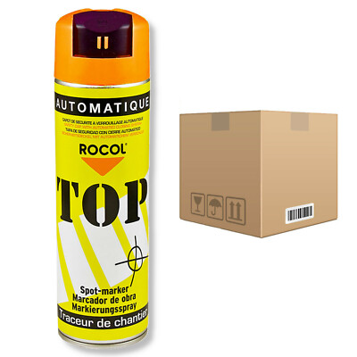 12x TOP Markierungsspray ORANGE 500ml Rocol Sprühfarbe Farbspray Bodenmarkierung