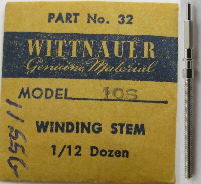 Wittnauer 10S 11SSG watch part: winding stem #401 / #32 * tap 10 *