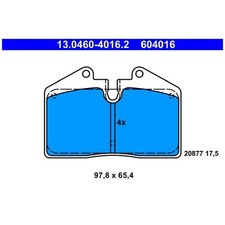 Satz Bremsbeläge Bremsklötze hinten für Porsche 911 964 993 928 944 968 | 245