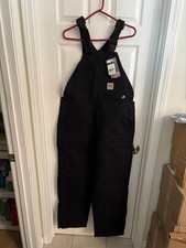 CARHARTT FLAME RESISTANT DUCK BIB OVERALL UNLINED 36 X 32 PLEASE READ