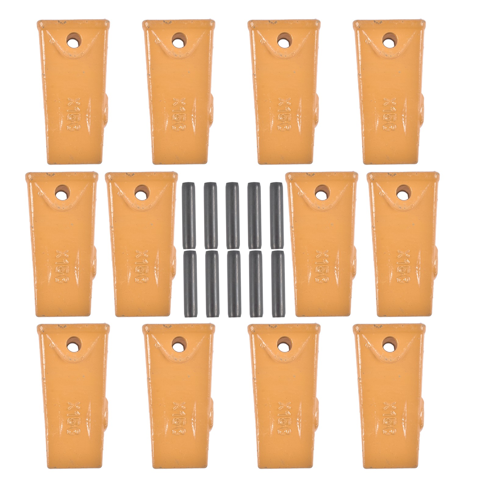 10* X156 X156S Dirt Teeth Bucket Teeth / Tooth with P156 Roll Pins Alloy Steel