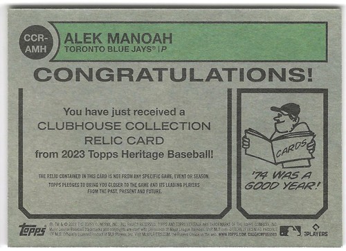 Topps Heritage Clubhouse Collection Memorabilia/Relic Cards - You Pick Upd 2/7 - Afbeelding 23 van 111