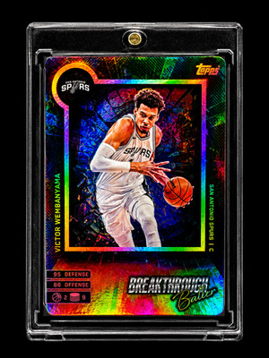 Victor WEMBANYAMA COLOR BLAST REFRACTOR Holo Foil SP Insert Rare Spurs GOAT