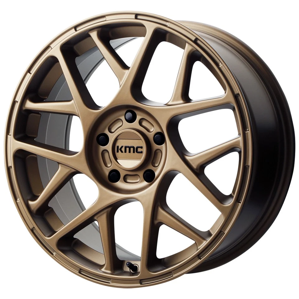 (Set of 4) KMC KM708 Bully 17x8 5x4.5" +38mm Bronze Wheels Rims 17" Inch Foto 2 de 4