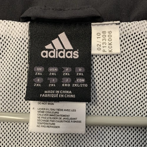 Adidas Track Jacket Uomo 2XL Nero Bianco Foderato Riscaldante - Foto 4 di 15
