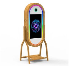 360SPB 60" Solid Wood Mirror Photo Booth with 32" Touch Screen Windows 11 System