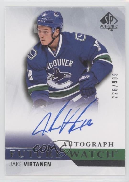 2015-16 SP Authentic Future Watch 226/999 Jake Virtanen #277 Rookie Auto RC 2o7