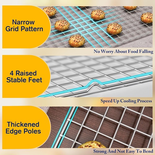 2PCS Cooling Racks for Cooking and Baking - 10" X 15" - Picture 3 of 11