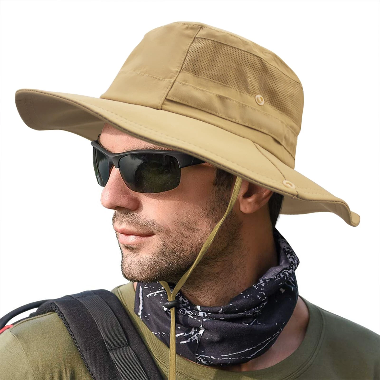 Sun Hats Men Women UPF 50+ Waterproof Breathable Wide Brim Bucket Summer UV