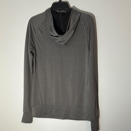 Old Navy Active Go Dry Hoodie Long Sleeve Thumbholes Breathable Size S Gray - Picture 3 of 11