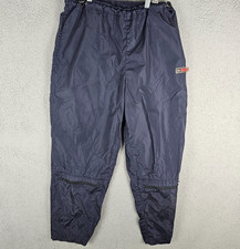 Tommy Hilfiger Athletics Windbreaker Pants Men's L Blue Ankle Zip Y2K VTG