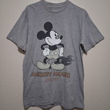 Disney Store Micky Mouse Since 1928 Grey T- Shirt/ Double Sided, Size Medium
