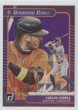 2021 Panini Donruss Diamond Kings Holo Purple Carlos Correa #12 07rd