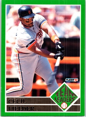 Cecil Fielder Detroit Tigers 1992 Fleer #6 Team Leaders