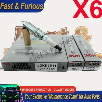 #ad 6Pcs NGK ILZKR7B11 7751 Genuine Authentic Laser Iridium and Platinum Spark Plugs $48.00