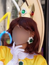 Mario Daisy Princess Cosplay Wig Set Blonde Ready to Wear Japan