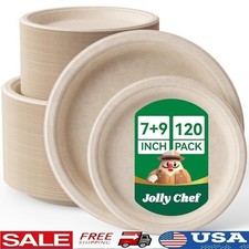 Heavy Duty Disposable Paper Plates Eco Friendly Sturdy Ideal Events 120 Pack New