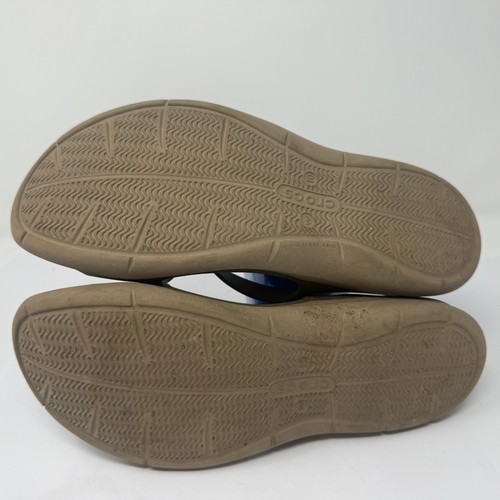 Sandalias Crocs para mujer Swiftwater con tiras marrones cómodas toboganes para mujer 10 zapatos - Imagen 5 de 5