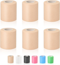 Pre Wrap Athletic Tape 6 Pack, 2.76 Inch x 11 Yards Foam Underwrap Bandage, Foam
