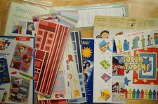 Lot NOS Creative Memories Fiskers Scrapbook Paper Stickers Kids School Ephemera