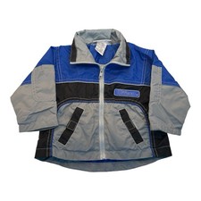 Wilson Vintage Y2K Windbreaker Jacket Blue Boys Baby Toddler Size 12 Months