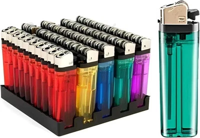 MAGNUM 5/10 DISPOSABLE LIGHTERS REFILLABLE GAS CHILD SAFETY ADJUSTABLE FLAME 5 COLOURS