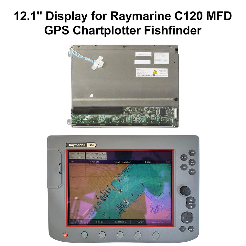 12.1" Display for Raymarine C120 GPS MFD Chartplotter Fishfinder - image 1 of 4