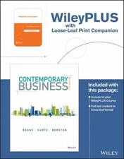 Contemporary Business - Loose Leaf, by Boone Louis E.; Kurtz David L.; - Good x
