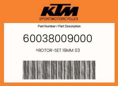 KTM Genuine Rotor-Set 19Mm 03 - 60038009000