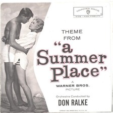 DON RALKE-PICTURE SLEEVE + 45-(THEME from A SUMMER PLACE)--PS--PIC-SLV