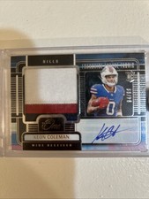 2024 Panini One Franchise Future Fabric Autographs Keon Coleman Quad-Color RPA
