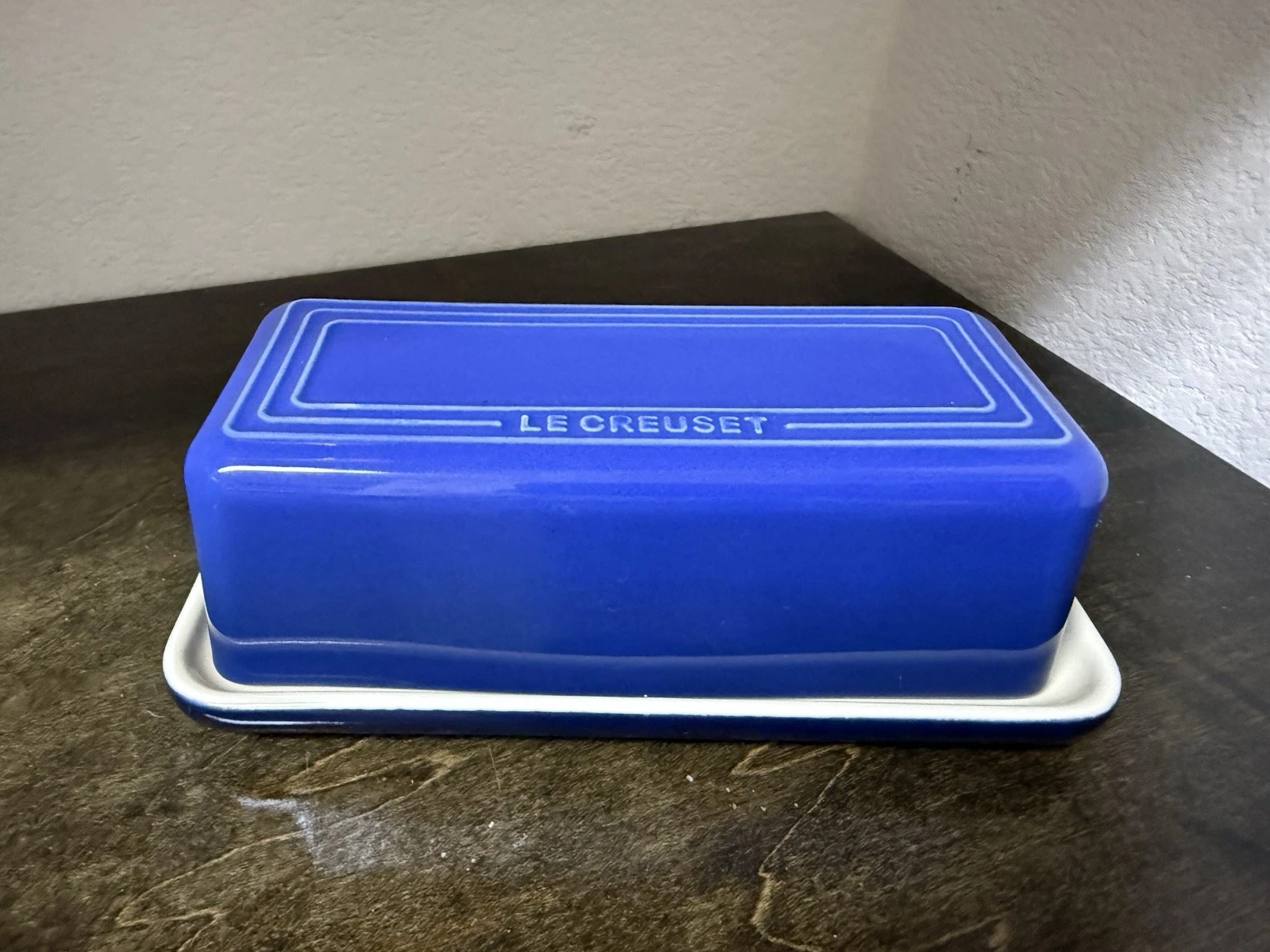 Le Creuset Cobalt Blue Butter Dish