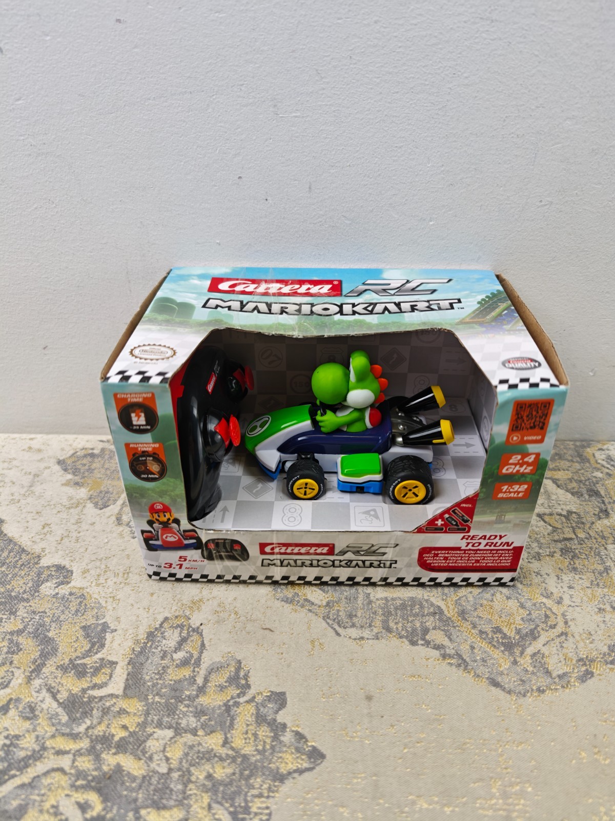 Carrera RC Mario Kart 370320002-2,4GHz Mario Kart Race Kart 1:32 - Yoshi With Pr
