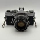 Olympus OM-1 35mm SLR Film Camera Silver - Won’t Latch - Untested - For Repair — photo 1