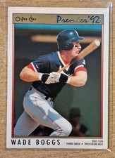 1992 O-PEE-CHEE PREMIER WADE BOGGS #1 BOSTON RED SOX 