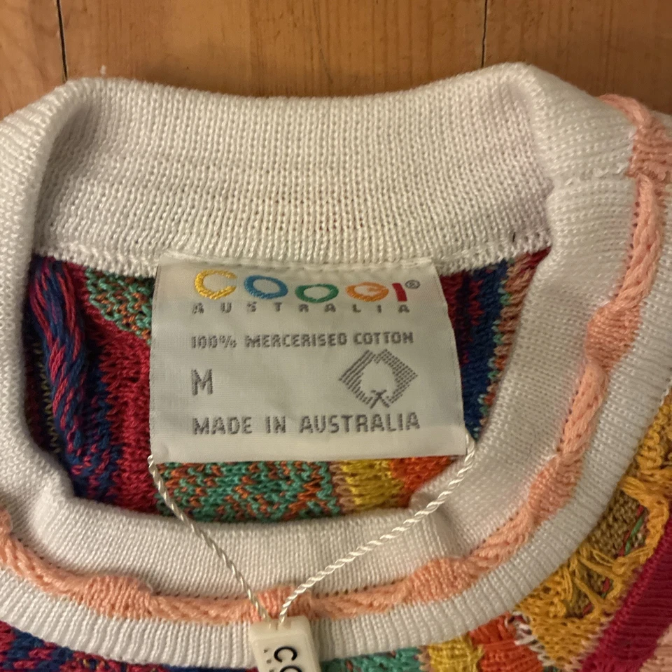 Vintage NEW Unworn COOGI 3D Australia Pullover Sweater 74095 Multi Cotton Mens M - Image 3 of 4