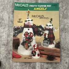 McCalls Frosty Flower Pot Angels 1998 Patterns Christmas Winter Booklet 16091